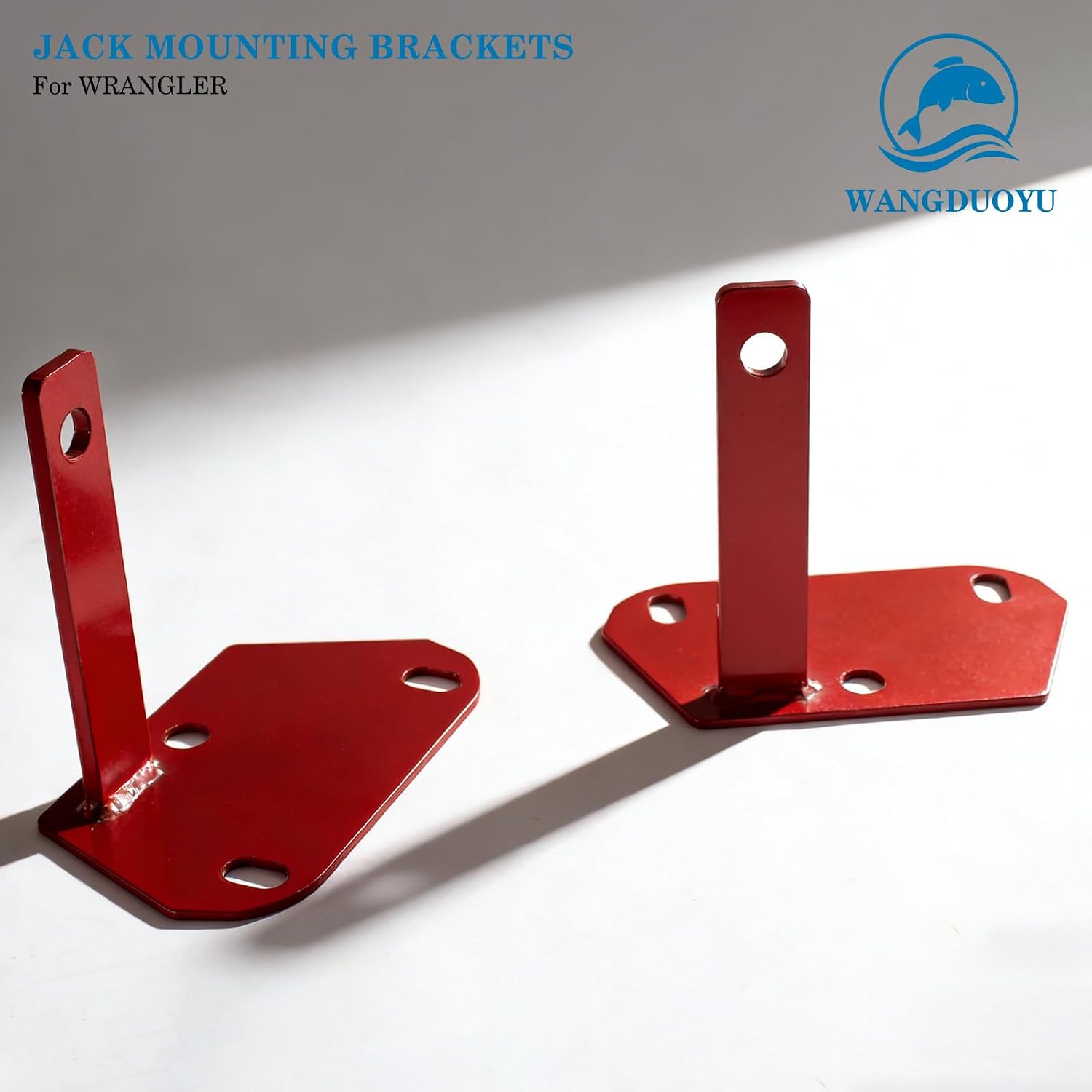 High Lift Jack Mount Brackets fit for Jeep Wrangler JL, JLU, and JT (Red)