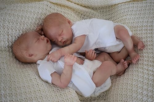 Miniatura 5 de Pinky Reborn Muñecas de bebé gemelas de 18 pulgadas de silicona de cuerpo completo Newbron Baby Doll Reborn Preemie Baby Girl Muñecas Accesorios de