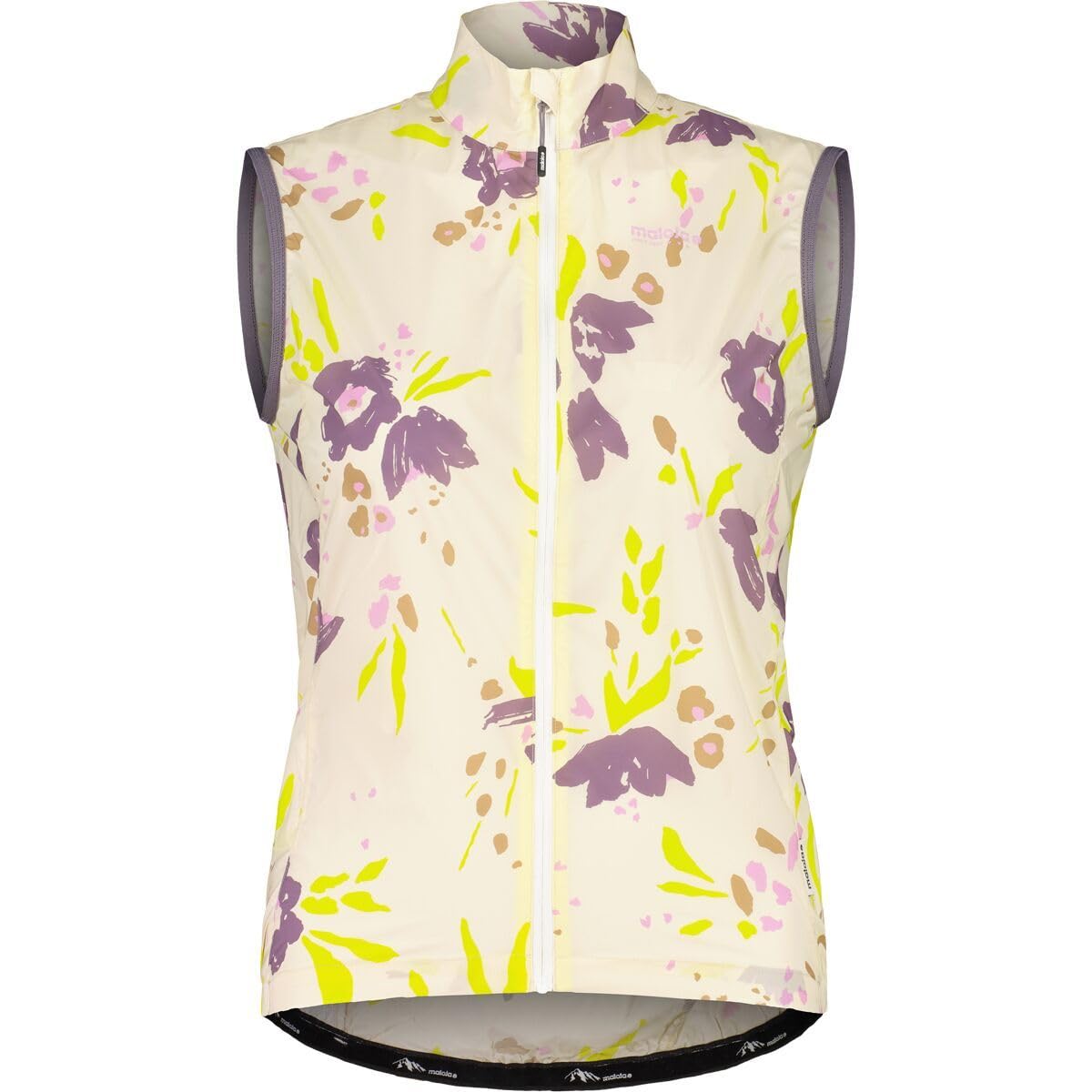 Maloja Seism Printed Cycling Vest - Women's Shaded White Brushflower, L