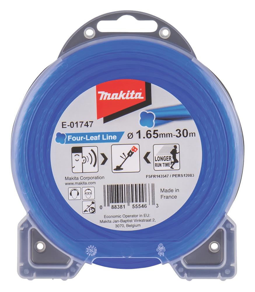 Makita E-01747 Desbrozadora de hilo de trébol de alambre azul 1,65mm 30m