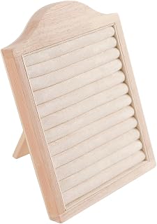 リングボードディスプレイ 24.5x19x2cm 木製ネックレスチャームブローチオーガナイザ
