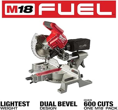 2733-20 M18 Fuel, 7-1/4, Dual Bevel, Sliding, Compound Miter Saw