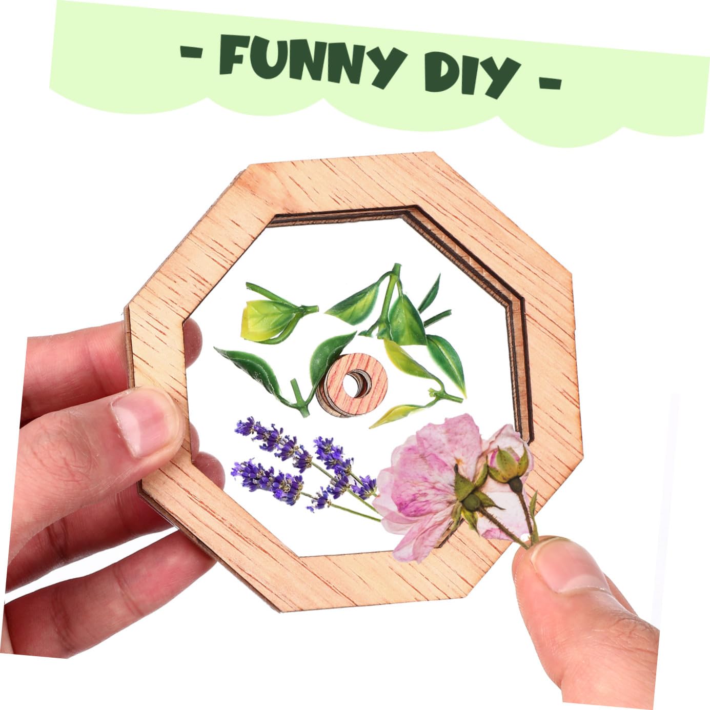Selbstgemacht Holz Kaleidoskop Satz für Drehbares Kaleidoskop mit Großer Linse und Deckel zum Befüllen Kreatives Lernspielzeug für Geburtstage und Draußen