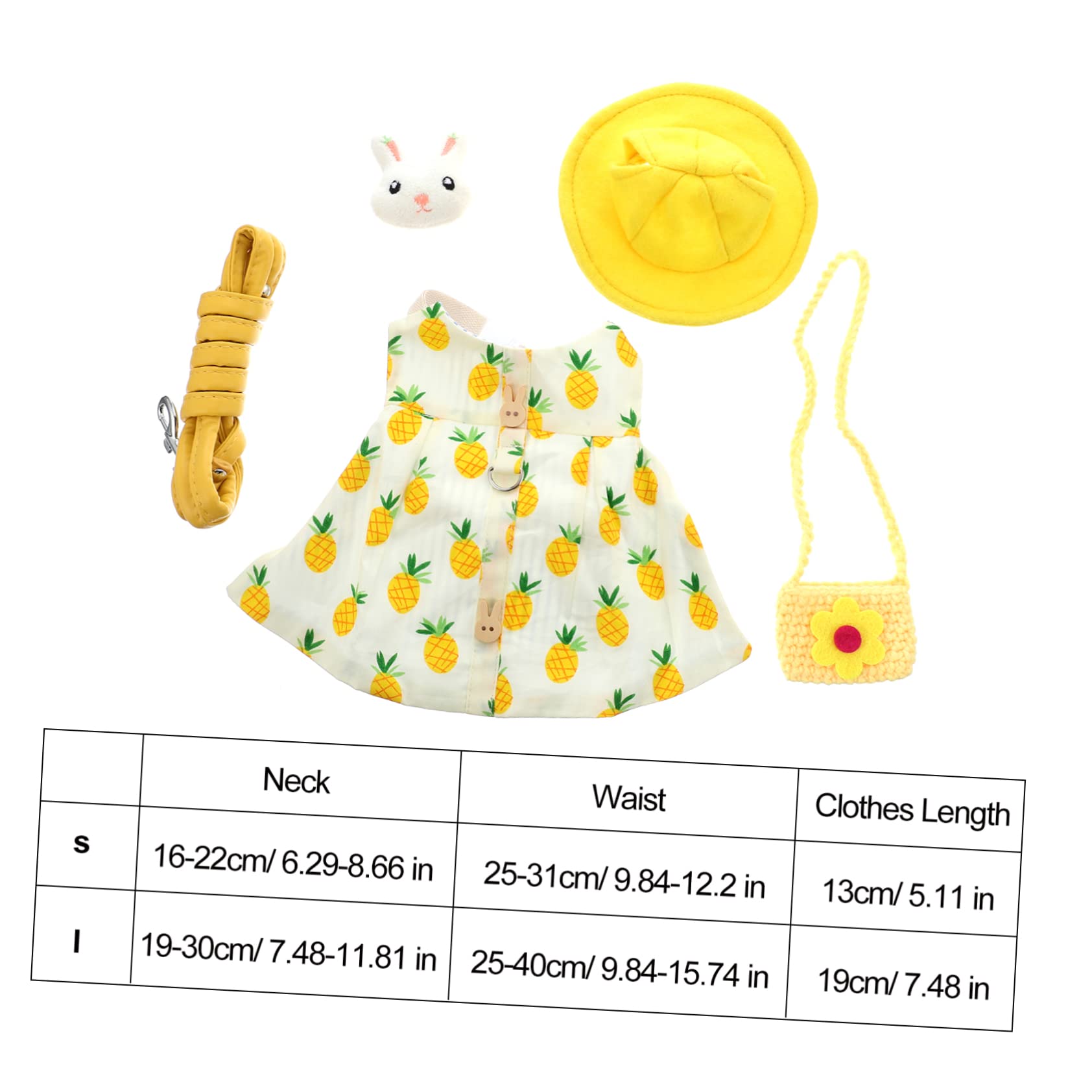 Kaninchengeschirr Satz mit Kleidung, 2 Baumwolle, für Kleine Kaninchen