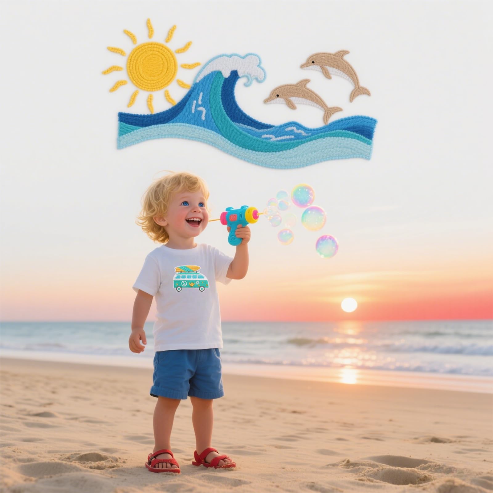 Juego de 10 parches bordados con temática de playa de verano con diseños de tabla de surf y ondas. Hecho por costura por computadora. Bueno para decorar coches de playa, tablas de surf o hacer