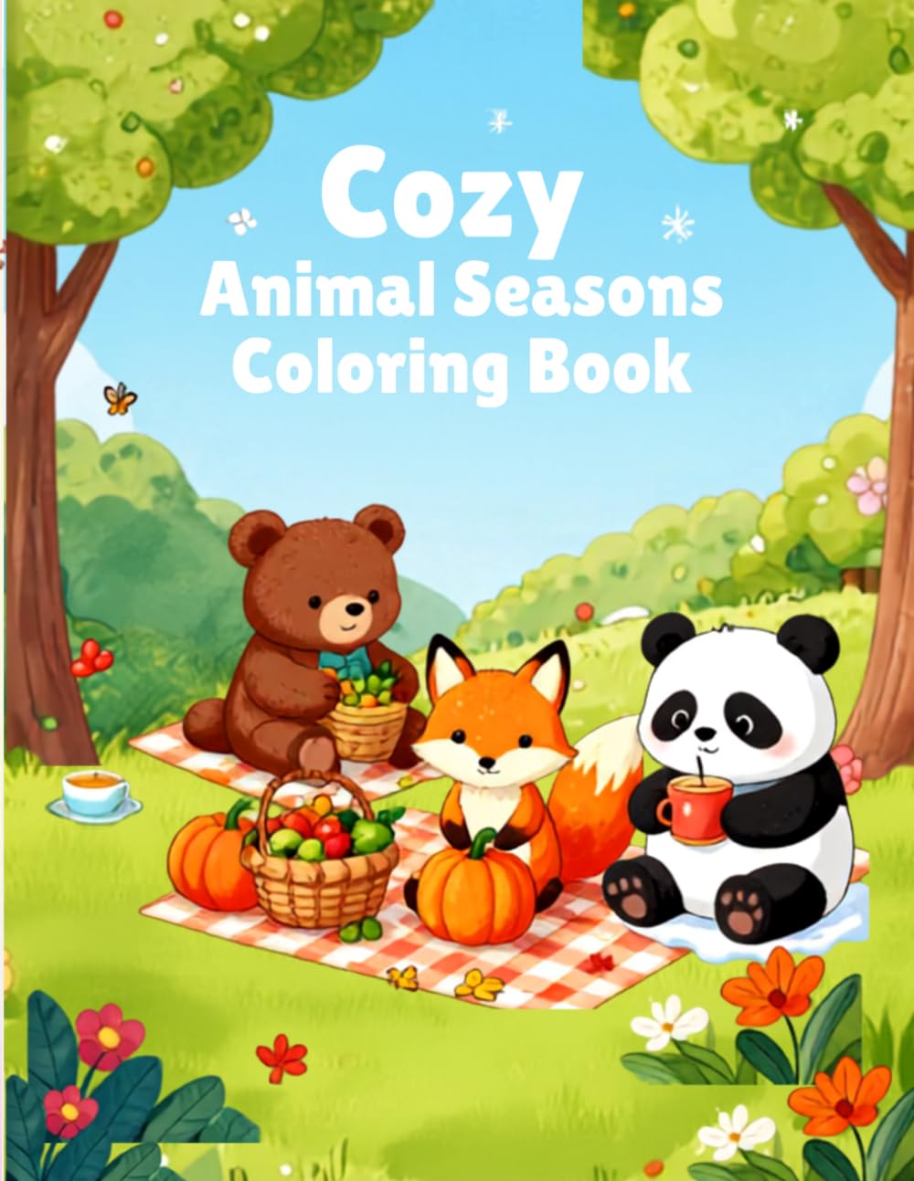 Cozy Animal Seasons Coloring Book: Cute Animal Friends Enjoying Spring Flowers, Summer Adventures, Autumn Harvests, and Winter Cozy Moments with ... and Teens (Cozy Animal Coloring Series)