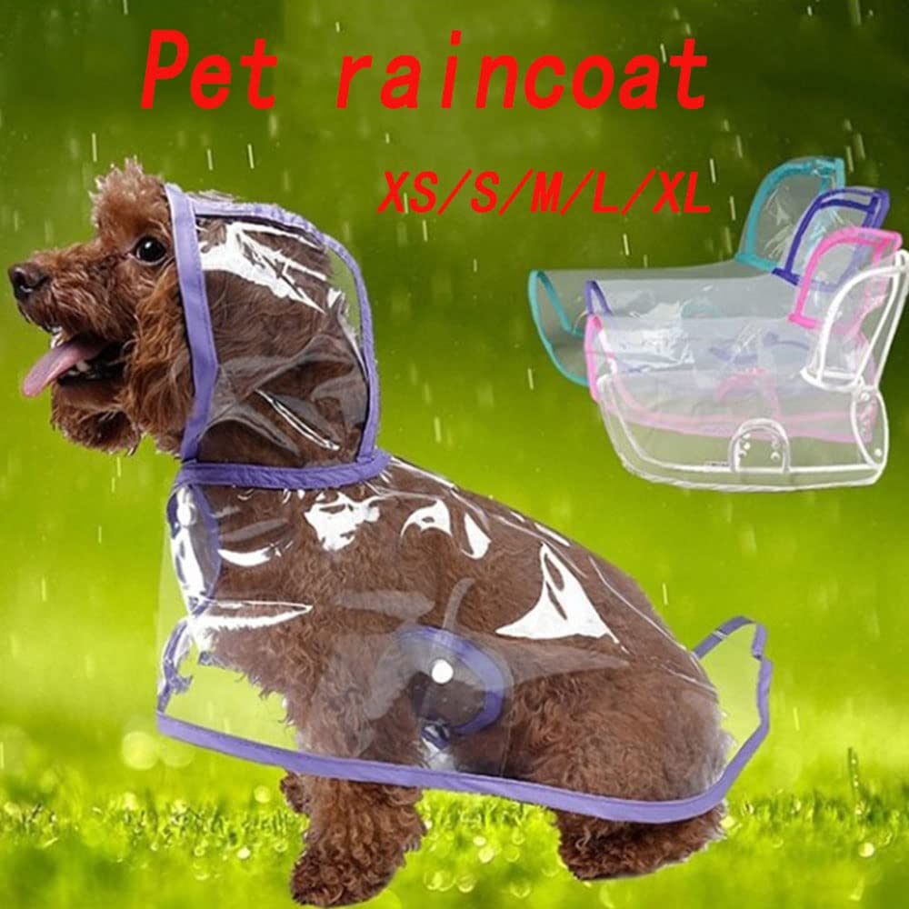 Impermeable para Perros, Impermeable Transparente, Moderno e Impermeable for Mascotas, Ideal for Perros pequeños y medianos, de Dos Patas Gatos(Green,L)