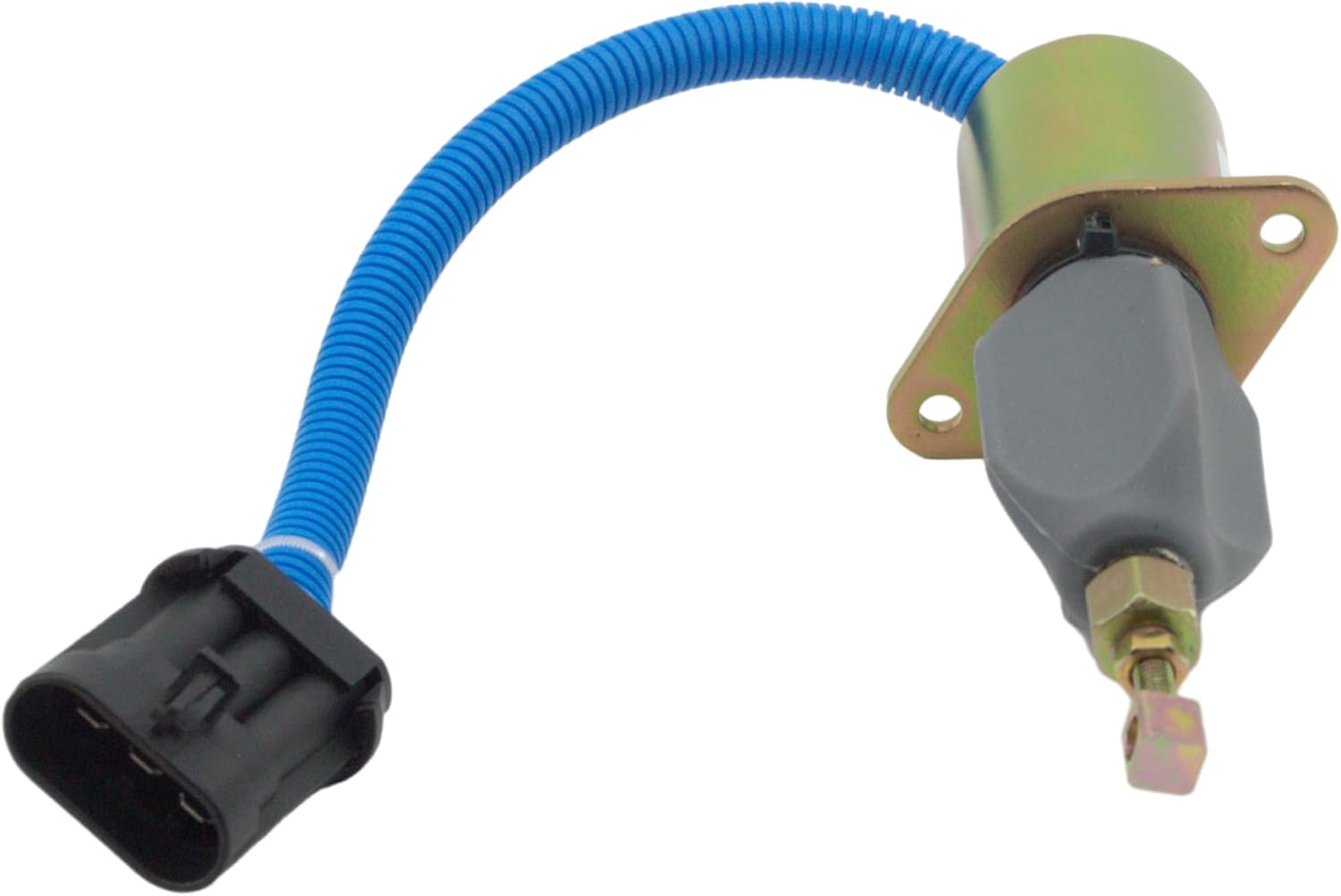 Fuel Shut Off Solenoid With Bracket Kit Compatible with Dodge Ram 2500 3500 Diesel 5.9L 1994 1995 1996 1997 1998, Replacement For Cummins 3931570 / Woodward SA-4981-12