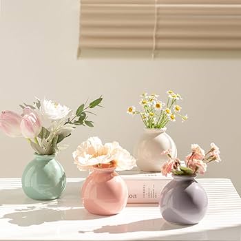 Amazon.co.jp: 花瓶 陶器 ミニ花器 一輪挿し セラミック