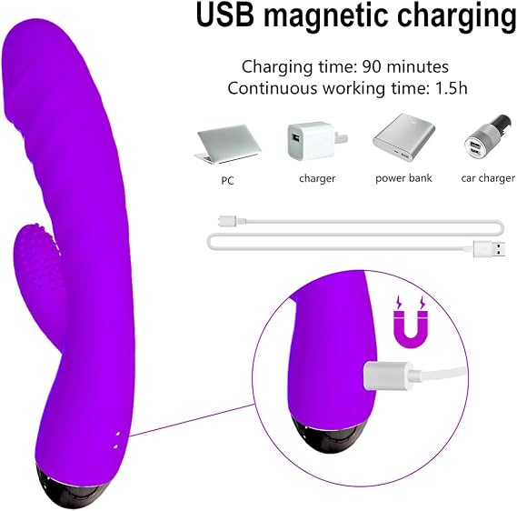 2026 Rabbit Ears Handheld Toy, 10 Powerful Modes, Quiet Operation & Waterproof, USB Fast Charge Electric Tool for Couples Entertainment Z6Xing5Xin10KP