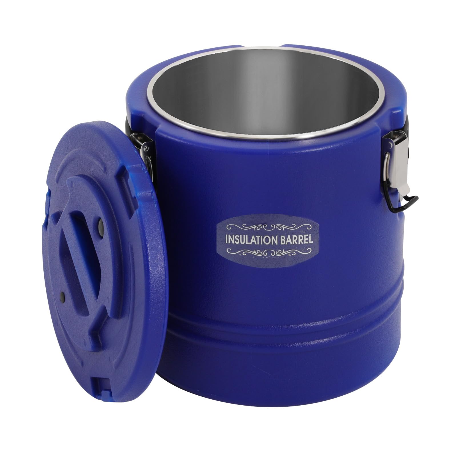 15L Insulated Soup Container, Commercial Food Warmer for Hot & Cold Food, Catering Hot Box, Food Cooler Soup Carrier for Restaurant, Canteen, House (Blue)