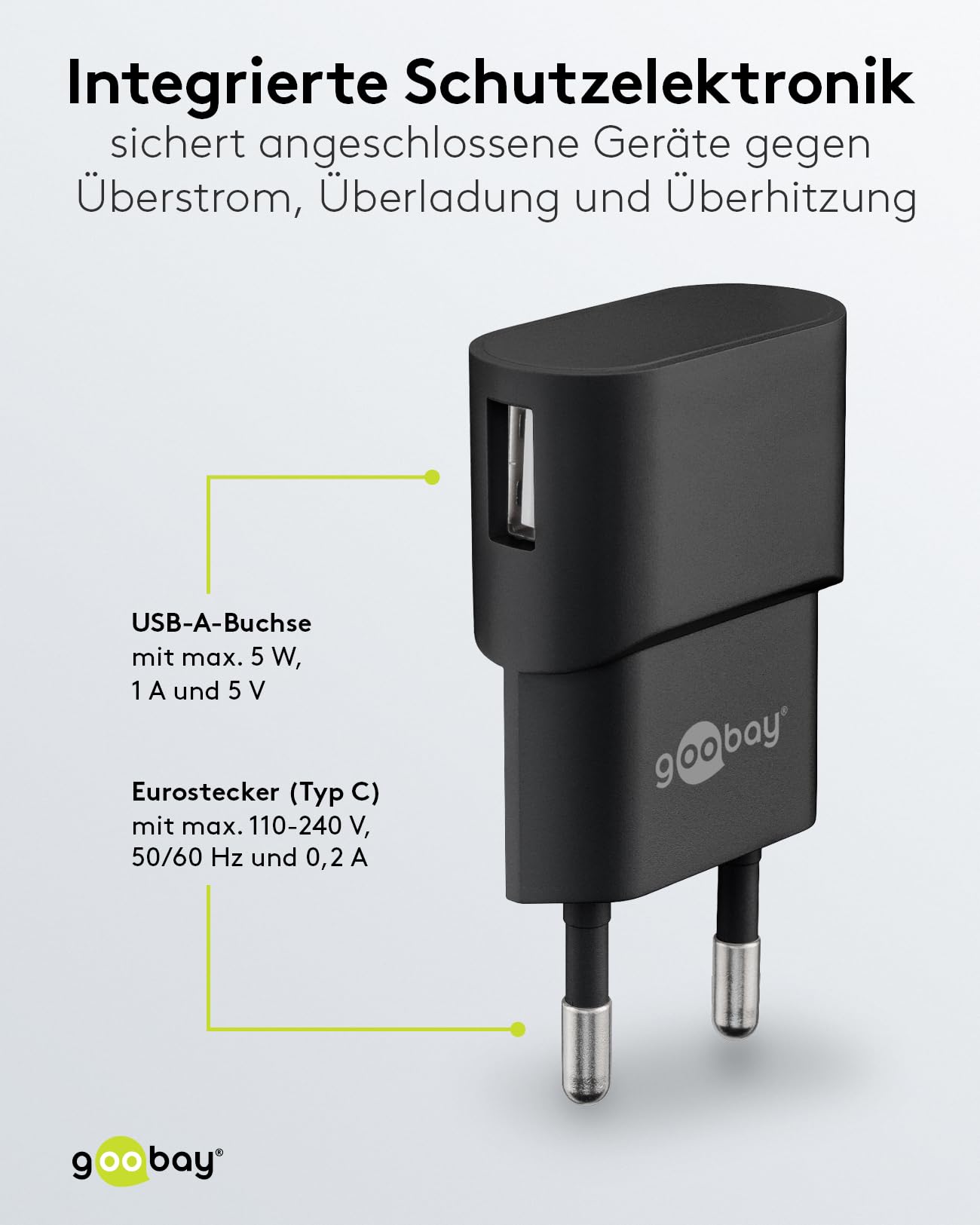 MatauMahi 5W USB Ladegerät - 5V1A Netzteil Schwarz Für Handys & Tablets