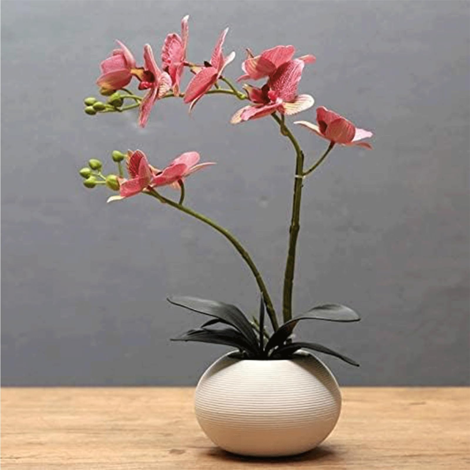 XDLEDMKIZ Vivid Fake Flowers Artificial Flowers Realistic Fake Floral Potted Plant Flower Arrangement Dining Room Office Decoration