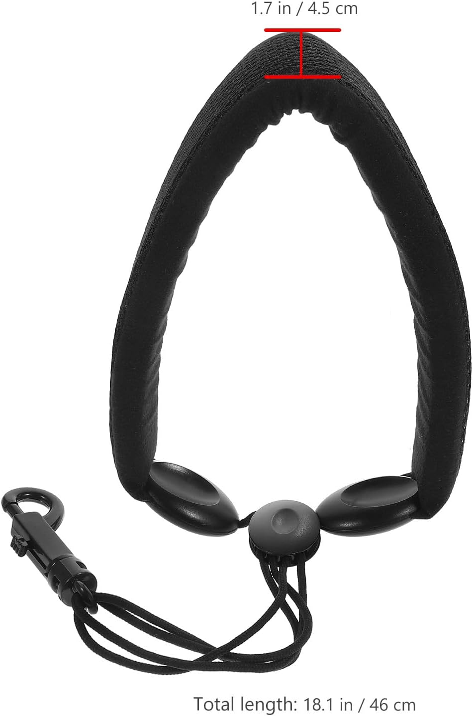 Thick Cotton Saxophone Neck Strap with Padded Sponge, Adjustable Single-shoulder Leather Hook Belt for Alto Tenor Soprano Sax, Comfortable Wind Instrument Accessory for Musicians
