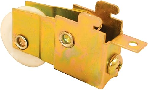 Prime-Line D 1512 Ensamblaje de rodillos para puerta corredera, rueda de plástico de 1-1/4 pulgadas, rodamientos de bolas de acero, borde ranurado