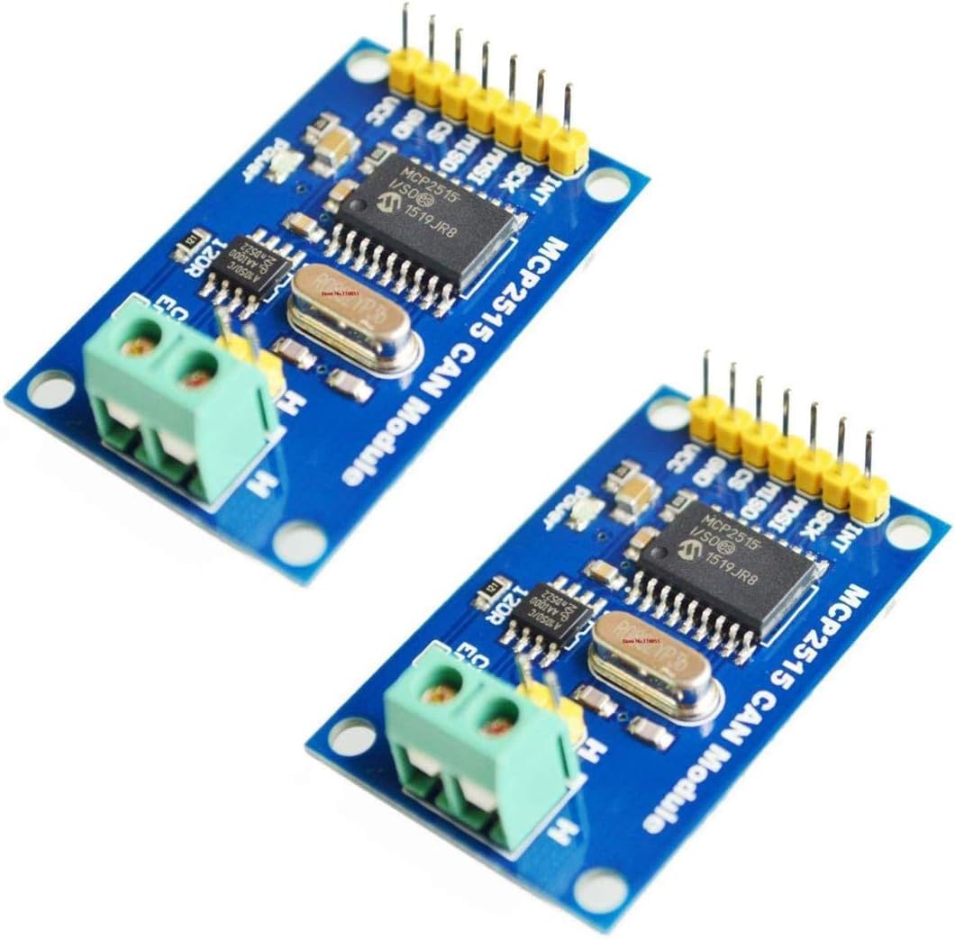 MCP2515 CAN Bus Module Pack of 2 with TJA1050 Transceiver, SPI Interface, 8MHz Crystal, 120Ω Resistor for UNO Rduino ECU Communication and Automotive Network Projects-image-30