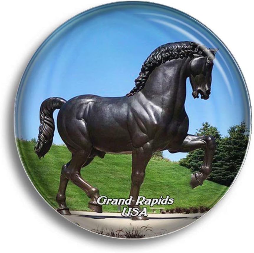 Fridge Magnet USA America Frederik Meijer Gardens Sculpture Park Grand Rapids Glass Magnets for Refrigerator Souvenirs Cute Crystal Magnet Decor for Whiteboard Office Home Gift