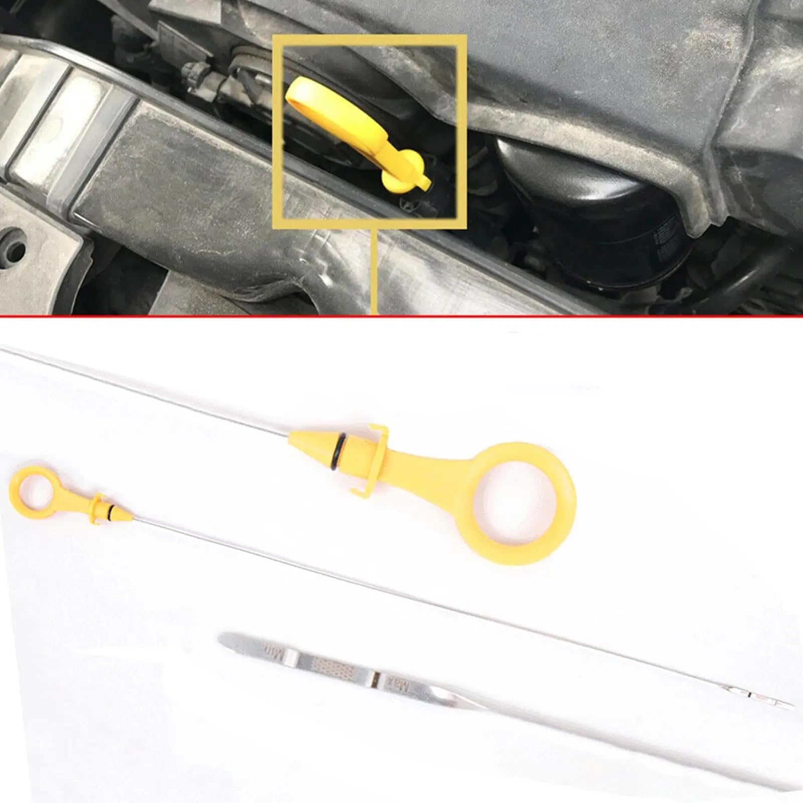 Astina di Livello Olio Motore Compatibile con A5 2009 2010 2011 2012 2013 2014 2015 2016 2017 2.0T Strumento di misurazione dell'astina di Livello Olio Motore OEM 06H115611E