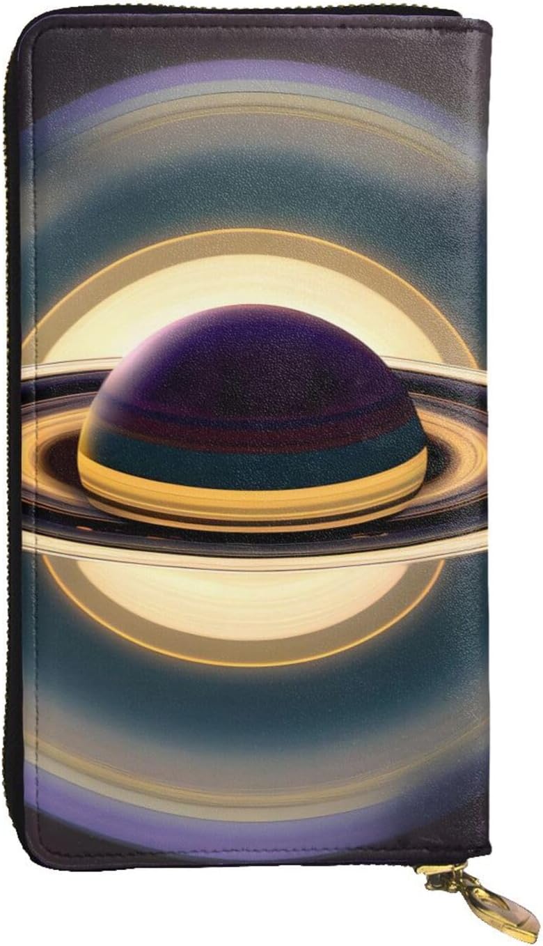 Beautiful Saturn Women's wallet, clutch wallet, with zipper, large capacity.