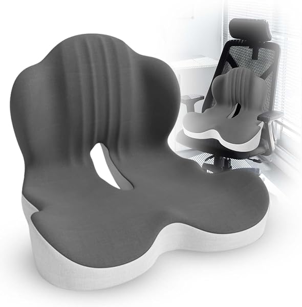 YAANI Lendenwirbelkissen aus Memory Foam, Grau