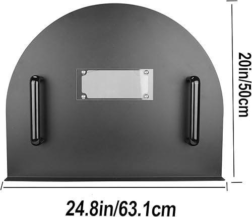 Miniatura 6 de Puerta de horno de pizza de 25 x 20 pulgadas, acero inoxidable, ladrillo, puerta de horno de pizza resistente, kit de horno de pizza para