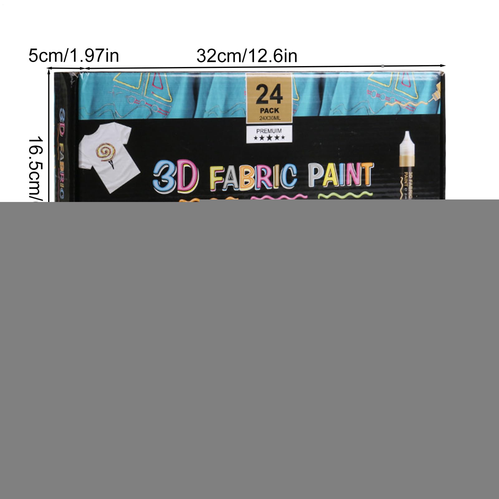 Generisch Textilfarben Set 24-Farben Textilmalerei Set