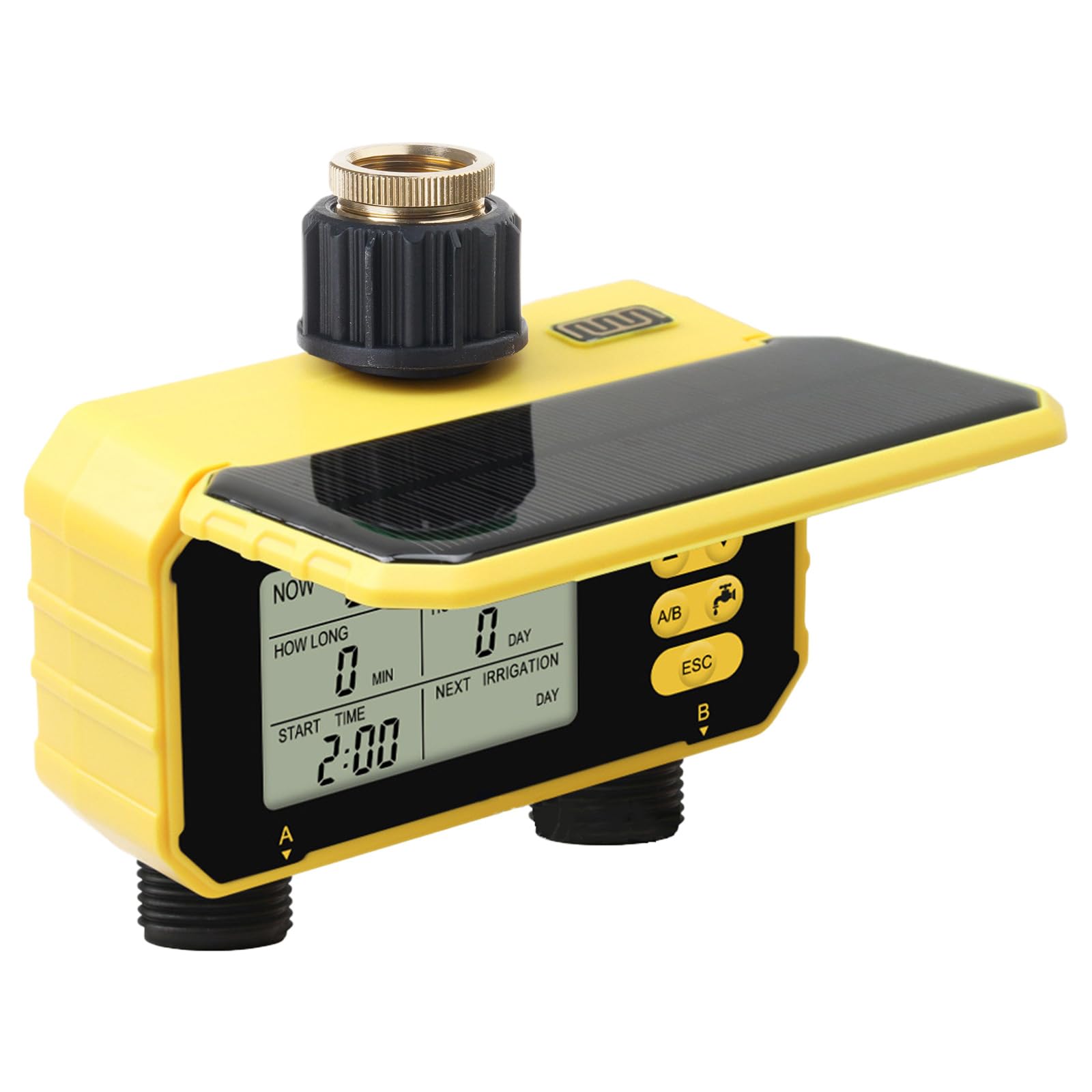 Pratico timer automatico dell'acqua con doppie valvole Timer digitale dell'acqua per irrigazione da giardino e gocciolamenti irrigazione a goccia digitale