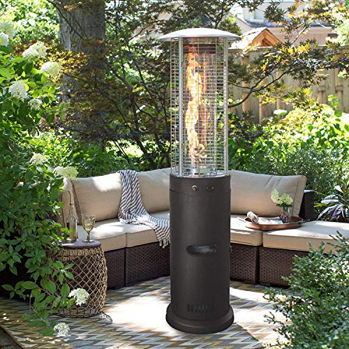 Calentador de propano para exteriores con ruedas grandes, calentamiento rápido de 15 kW para jardines y uso comercial