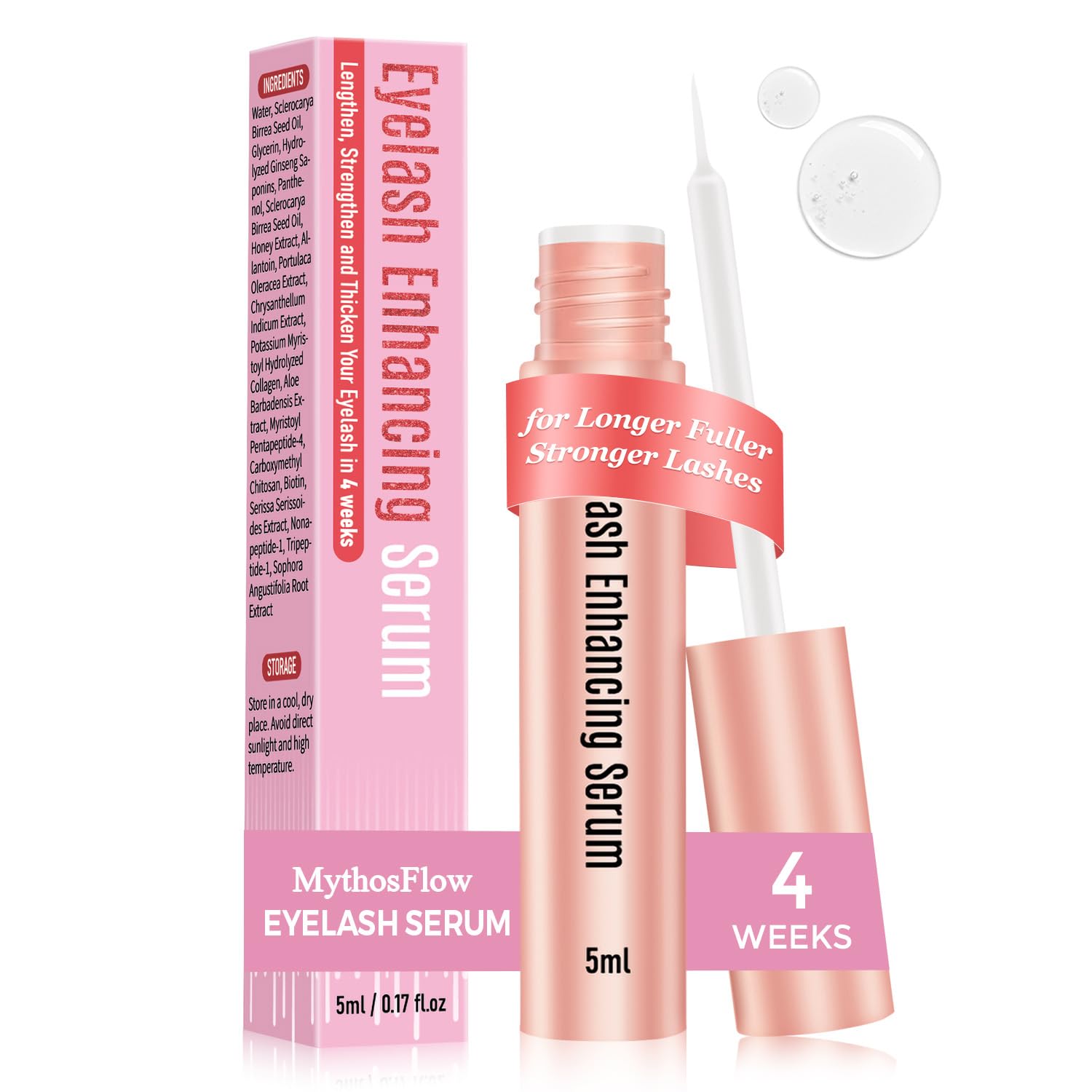 Lash Serum with Biotin, Peptides & Plant Extracts 0.17 Fl Oz (Pack of 1)