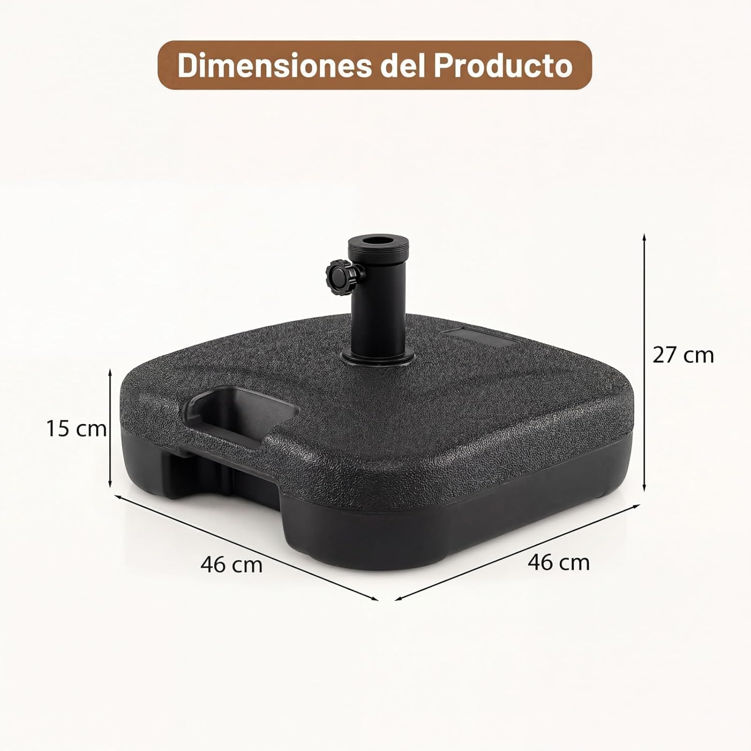 GOPLUS Conjunto de 3 piezas de Muebles, Sombrilla Paja Inclinable 2,2 M, Tumbona Jardin de Ratan Reclinable en 7 Posiciones, Base Sombrilla de HDPE para Mástiles de 33/39/48/55 mm (1, amarillo, Ratán)