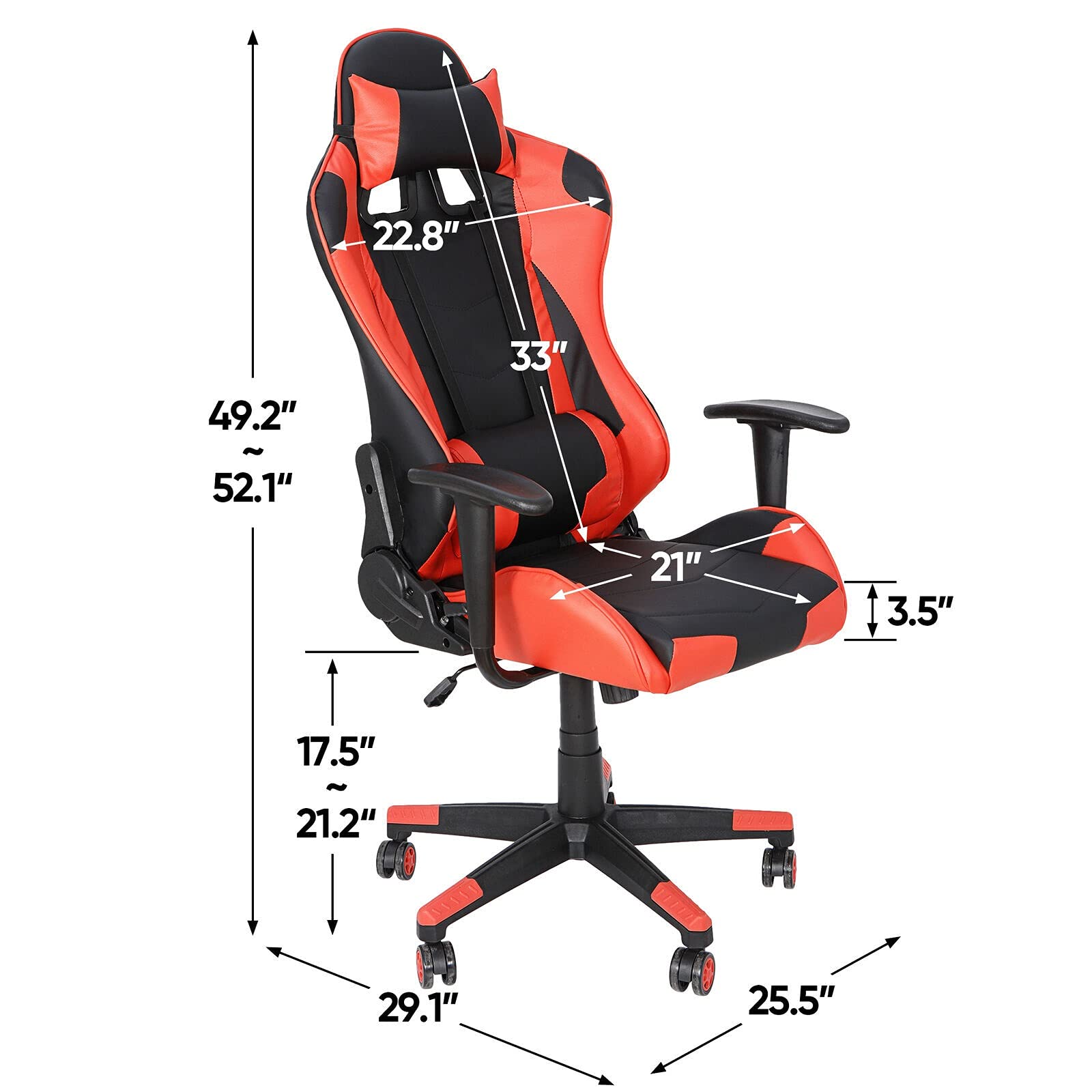 Fotel biurowy Ergonomiczny fotel biurowy Regulowany skórzany fotel gamingowy PU Fotel biurowy do masażu Fotel biurowy Fotel gamingowy
