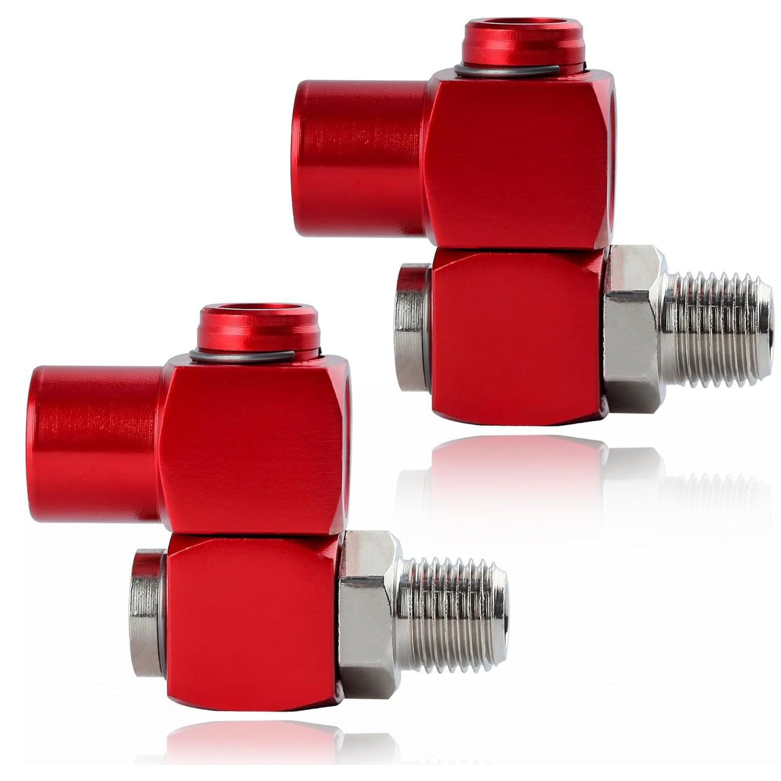 Akozon 1/4 NPT 360° Pivoting Raccordo Tubo Aria Compressa 12 Pezzi | Pressione di Esercizio 300 PSI, Design a Tenuta Stagna per Utensili Pneumatici e Compressori,Adattatore Industriale Portatile