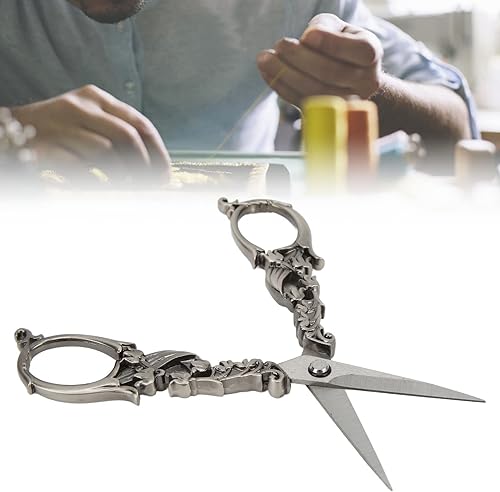Miniatura 3 de Tijeras de bordado vintage, tijeras profesionales de acero inoxidable, tijeras retro para bordar, agujas de manualidades, uso en el trabajo