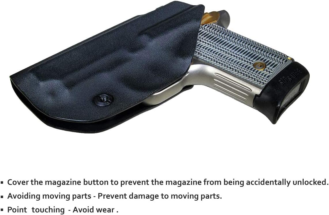 P238 Holster IWB Kydex Holster Custom Fit: Sig Sauer P238 Pistol - Inside Waistband Concealed Carry - Adj. Cant Retention - Cover Mag-Button - No Wear - No Jitter