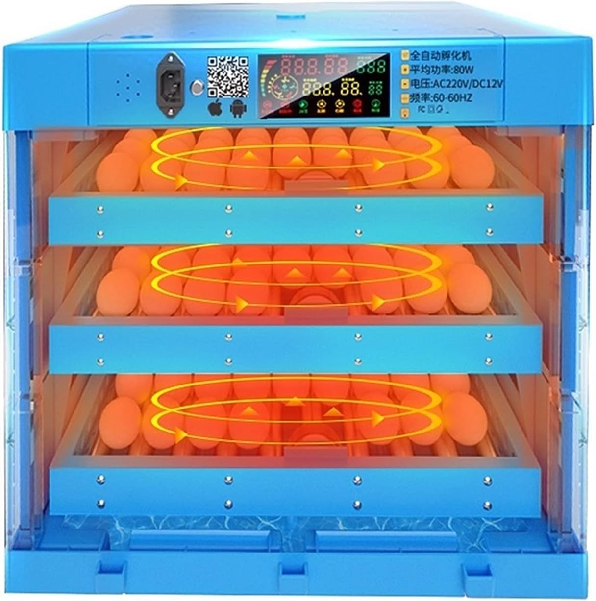 Egg Incubator with Automatic Egg Turning for Hatching Holds