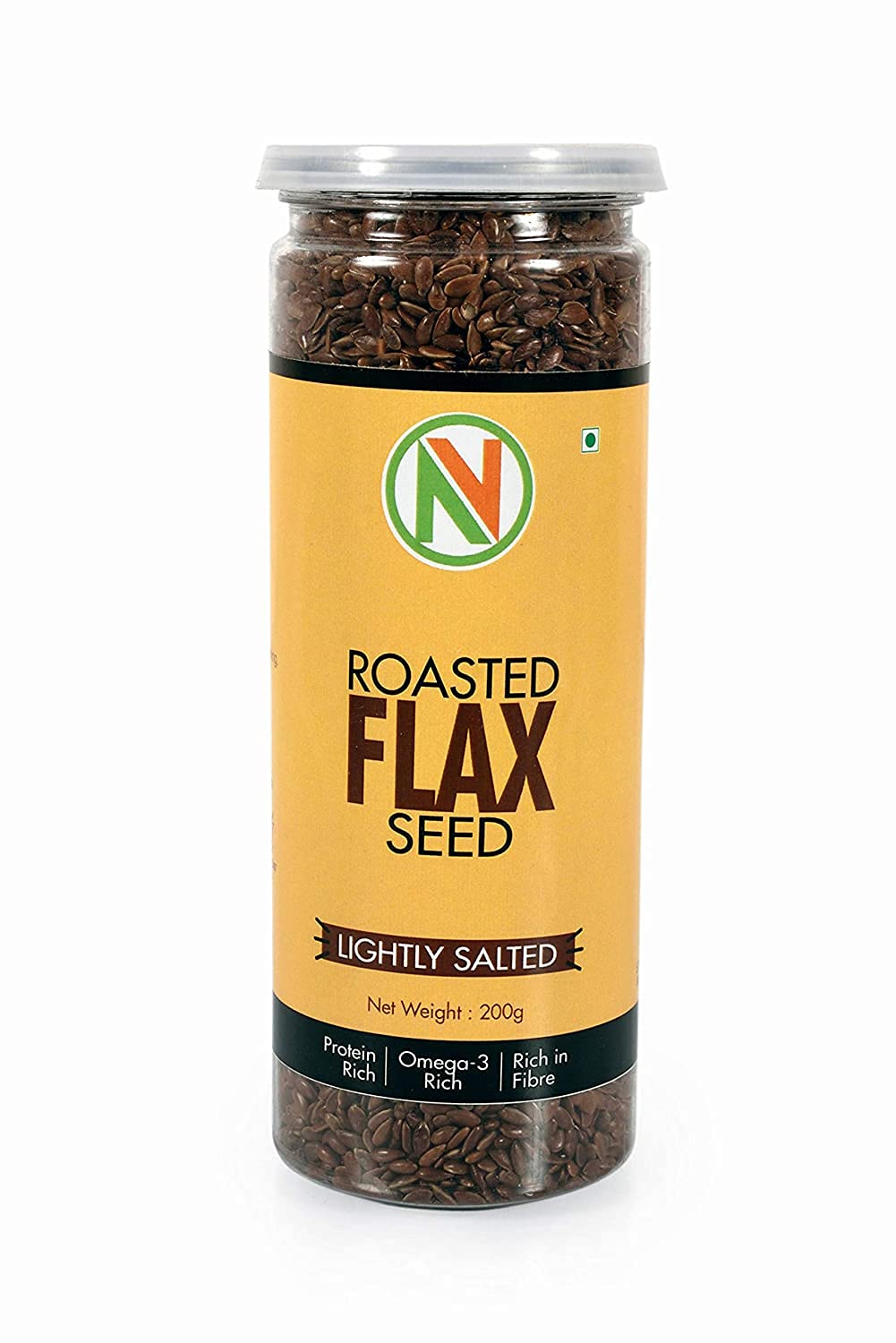 NatureVit Roasted Flax Seeds for Eating, 200gm [Heart Healthy Flax