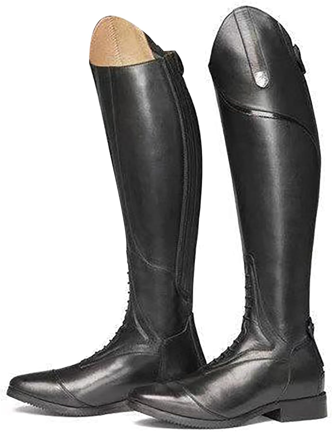 QIeAny Botas Altas De Otoño Ecuestres (34-48), Resistentes Al Desgaste + Cremallera Trasera, Unisex/Antideslizantes, Hasta La Rodilla/Tacón Medio (3-5 Cm), Para Primavera/Otoño,42,Black