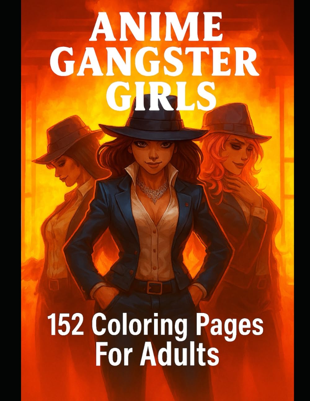 Anime Gangster Girls: 152 Coloring Pages For Adults