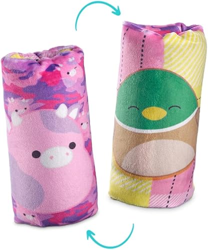 Top Trenz Squishmallows Flippin' Lindo juguete de agua reversible, serpiente de agua de felpa sensorial con Patty la vaca y Avery el pato, juguete