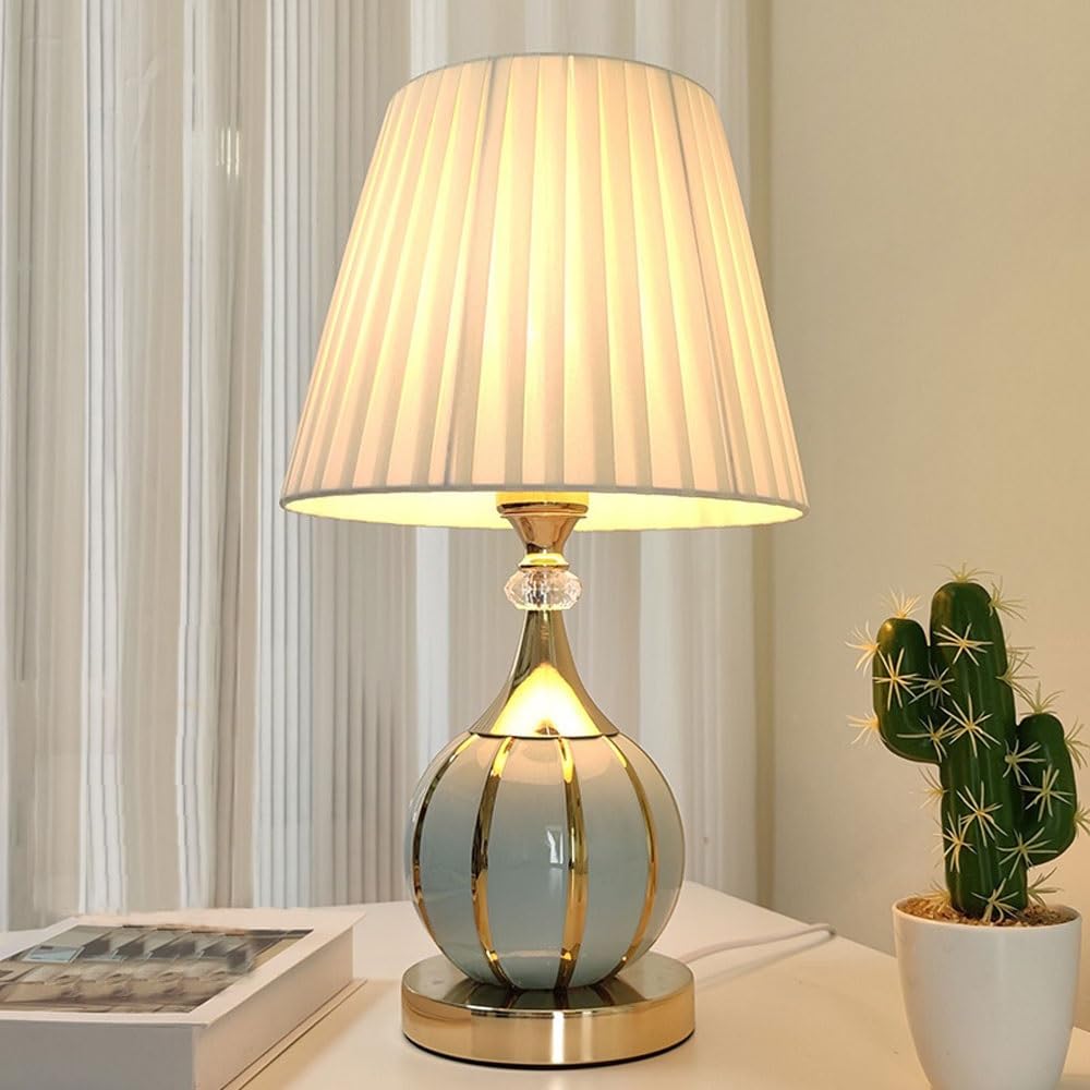 Strumenti di illuminazione Lampada da scrivania, comodino, camera letto, ceramica, atmosfera nuziale Camera da letto
