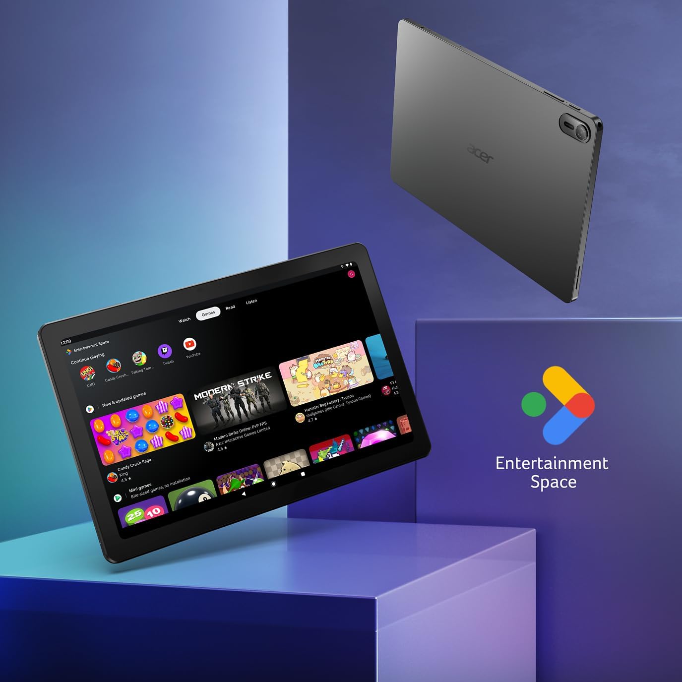 acer Iconia Tab P10 P10-21Q-870Q Tablet | 10.4" QLED Quantum Dot 90Hz IPS Touch | MediaTek Helio G99 Octa-Core CPU | 6GB RAM | 128GB UFS | Wi-Fi 5 | 5MP & Rear 13MP Webcam | Bumper Case | Android 14