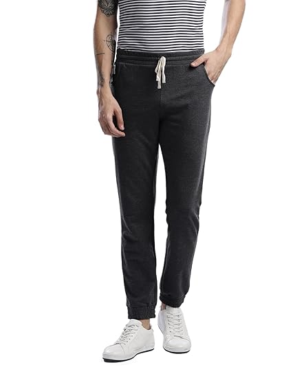 Men's Slim Fit All Season Wear Cotton Track Pants - Trackpant with Drawstring Elastic Waistband, Lower for Jogging, Gym, Sports & Dailywear