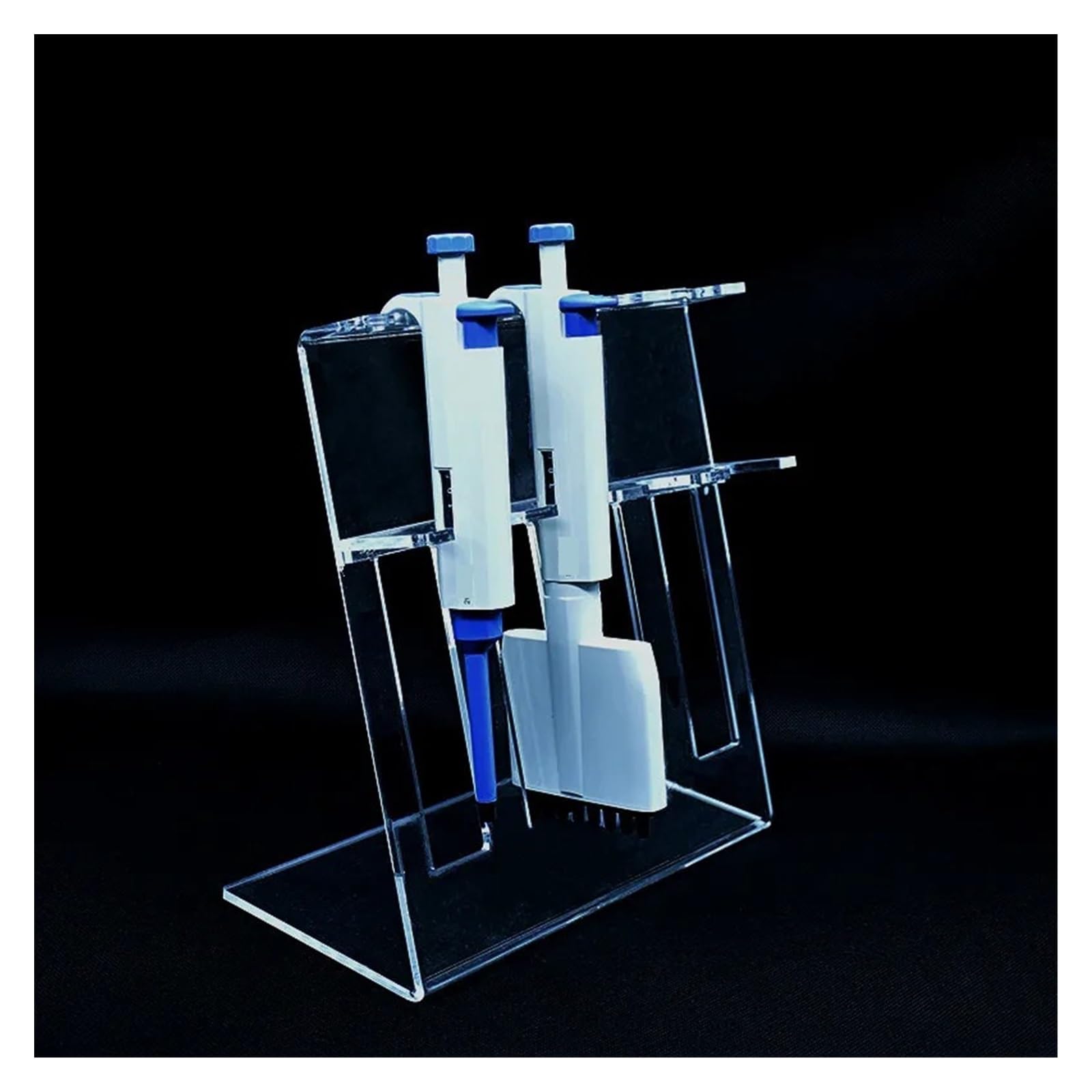 Stojak na probówki laboratoryjne z akrylowym wyświ Stojak na pipety laboratoryjne Przezroczysty stojak na pipety Uchwyt PMMA w kształcie litery Z do 5 pipet wielokanałowych/pipet jednokanałowych