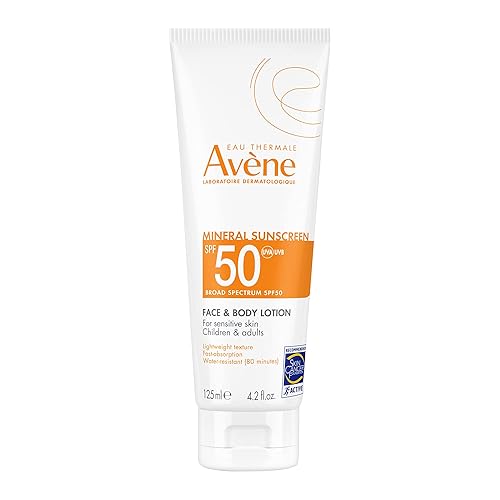 Miniatura 1 de Eau Thermale Avene Mineral Sunscreen Broad Spectrum SPF 50 Loción facial y corporal 4.23 onzas líquidas