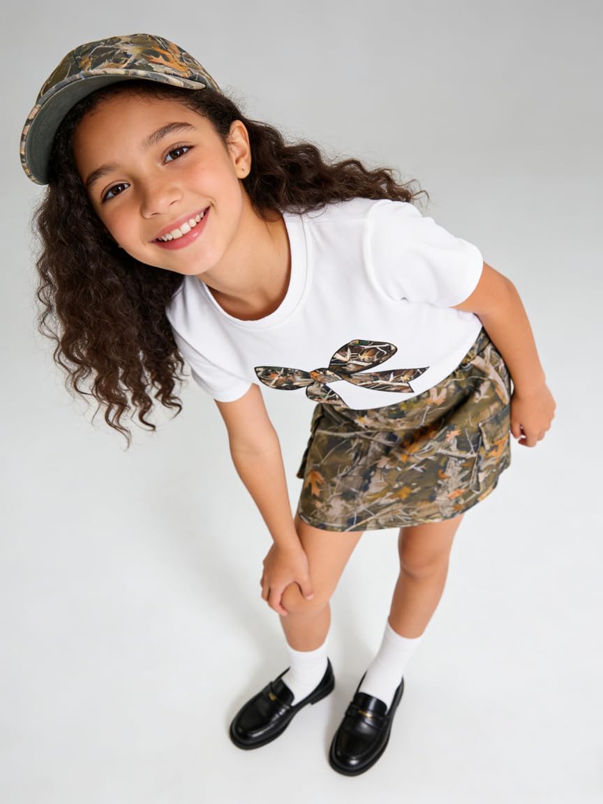 Tween Girl Clothes Short Sleeve Bow Knot Top + Denim Mini Skirt Teen Girl Clothing, Size 8-14 Years image 5