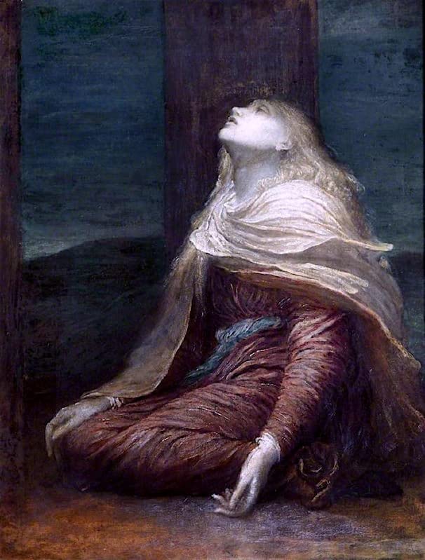 Lienzo de La Magdalena al pie de la cruz para decorar un salón moderno, 60x90cm