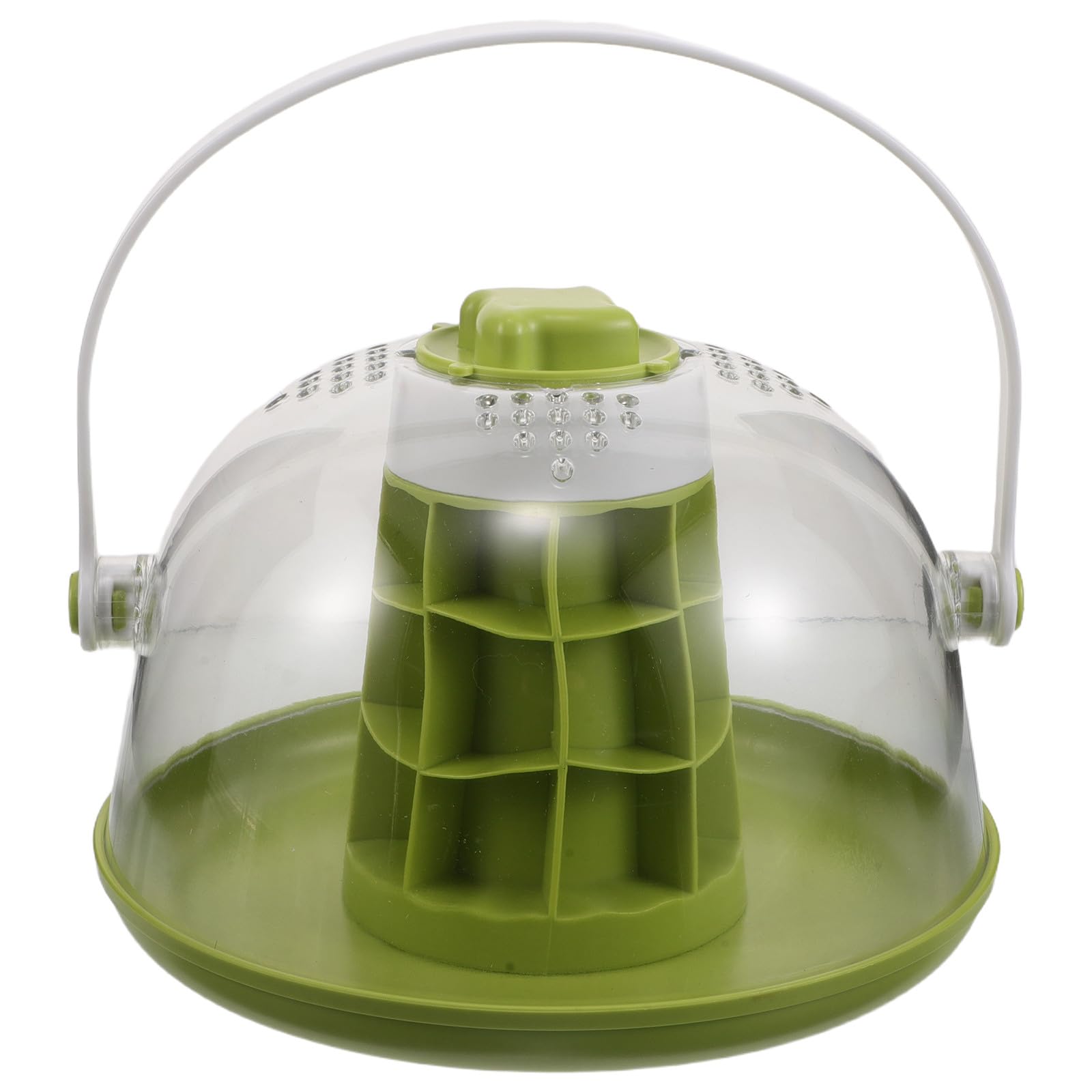 Ciieeo Terrario Osservazione Lumache Trasparente ABS Rettangolare 20 Cm | Base Removibile, Aperture Accessibili e Fondo Solido, Fori di Ventilazione per Uso Scolastico e Gite in Famiglia