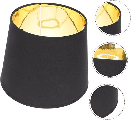 Miniatura 2 de Uonlytech Pantalla cónica negra para pantallas de lámpara pequeñas, cubierta de lámpara pequeña, pantalla de lámpara para lámparas de pie, pantalla