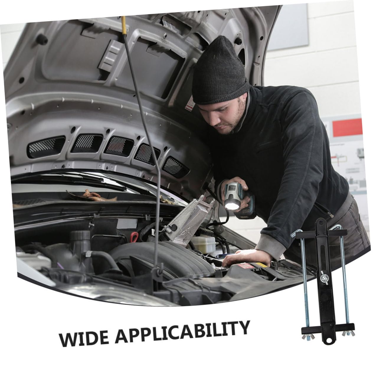 Support de Batterie Automobile 2 Pièces en Métal Réglable