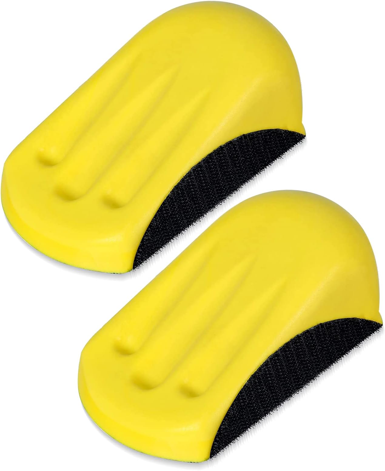 5 Inch Hook and Loop Mouse Hand Sanding Block, Ideal for Woodworking, Furniture Restoration, Home and Automotive Body,Sanding Pad Hook Backing Plate for Sanders or Polishers,2PCS
